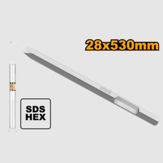 Ingco DBC0415301 HEX špic 28x530mm za SDS HEX čekiće, idealan za rušenje betona, kamena i tvrdih površina, pruža maksimalnu snagu i dugotrajnu izdržljivost.