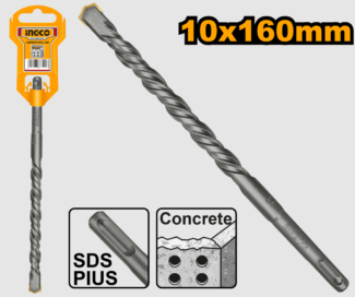 SDS+ burgija za beton INGCO DBH1211002 10×160mm pruža brzo i precizno bušenje betona i cigle uz stabilan prihvat, izdržljiv materijal i dug radni vek.