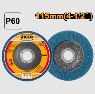 Cirkonijum lamelarni disk INGCO FDZ1152 115mm GR60 idealan je za brušenje metala i INOX-a, uz P60 granulaciju, visoku izdržljivost i MPA sertifikovanu sigurnost.
