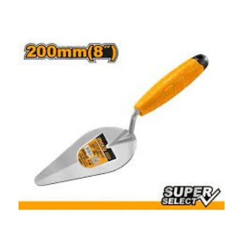 Mistrija INGCO HBT8125 200mm sa plastičnom ručkom i spojnom šipkom 9.5 mm pruža stabilnost, precizno nanošenje materijala i udoban rad u građevinskim zadacima.