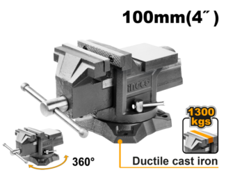 INGCO HBV084 stona stega 4" sa silom stezanja 1300 kg, nakovanjem i težinom 6.7 kg pruža stabilno i precizno držanje za radionice i profesionalne korisnike.