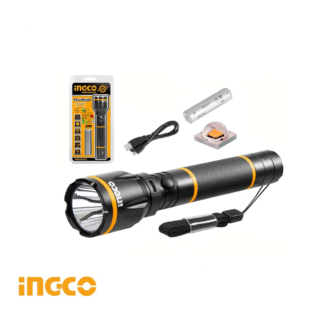 INGCO HCFL186503 industrial baterijska lampa od 400 lm, aluminijumskog kućišta 6N01-T6 i 18650 baterijom pruža snažno svetlo i dug radni vek.
