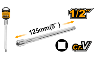 Produžetak za gedoru 1/2" 125mm Ingco HEB12051 idealan je za rad u uskim i teško dostupnim mestima, izrađen od izdržljivog 40Cr čelika sa termičkom obradom i hromiranom zaštitom.