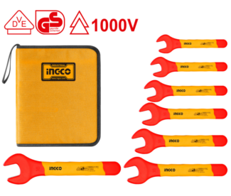 Set izolovanih vilastih ključeva INGCO HKISPA0701 7/1 sa VDE/GS sertifikatom i zaštitom do 1000V pruža sigurnost i sve ključne veličine za elektroinstalacije.