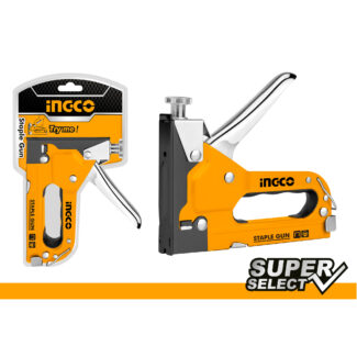 HSG14018 heftalica INGCO koristi spajalice dužine 4–14 mm, žicu 0.7 mm i krunu 11.3 mm. Pouzdana i univerzalna heftalica za kućne, radionicke i profesionalne primene.