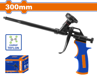 WADFOW WFPQ1302 alu/teflon pištolj za pur penu 300 mm sa aluminijumskim telom i teflonskom mlaznicom za precizno doziranje PU pene.