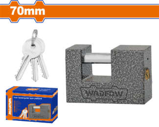 WPD7570 katanac 70mm WADFOW sa mesinganim cilindrom i čvrstim kućištem pruža pouzdanu zaštitu za vrata, kapije i garaže.