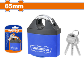 Vodootporni katanac 65 mm WADFOW sa najlonskom zaštitom i mesinganim cilindrom pruža pouzdanu sigurnost u svim vremenskim uslovima.