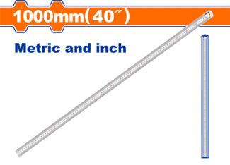 Lenjir 1000 mm WADFOW od čelika sa metričkim i inčnim oznakama omogućava precizno merenje velikih dimenzija u radionici i na gradilištu.
