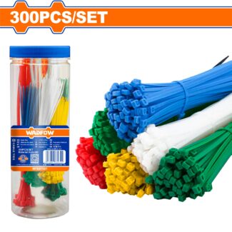 WTE87521 vezice set 300 kom WADFOW od Najlona 66 u više boja i dimenzija pruža praktično rešenje za vezivanje i organizaciju kablova i instalacija.