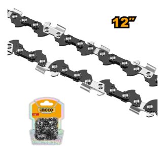 Ingco AGSC51201 lanac 12” sa korakom 3/8”, širinom žleba 0,050” i 44 veze. Kompatibilan sa modelima CGSLI2001, CGSLI20128, CGSLI201286 i UCGSLI201286.