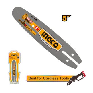“SUPER INGCO AGSB50501 mač 5” za mini akumulatorske testere CGSLI2058, CGSLI20581 i UCGSLI205. Lagana, izdržljiva i precizna vodilica za orezivanje i baštenske radove.”