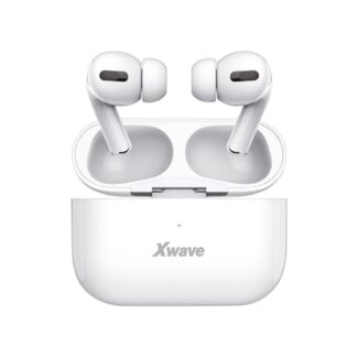 XWAVE Y88 White Bluetooth TWS stereo slušalice sa bazom za punjenje, mikrofonom i Bluetooth 5.3 tehnologijom. Bežični Hi-Fi zvuk u elegantnom dizajnu.