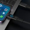USB-A na USB-C kabl sa digitalnim displejom V3.0, 1 m – brzo punjenje do 9V/3A, stabilan prenos podataka i praćenje potrošnje energije u realnom vremenu.