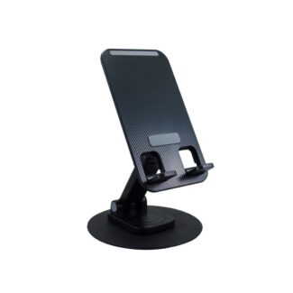 Stoni podesivi držač za mobilni i tablet do 12.9 inča sa 360° rotacijom, stabilnom metalnom konstrukcijom i silikonskom zaštitom. Idealan za kuću i kancelariju.