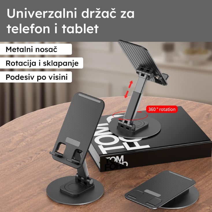 Stoni podesivi držač za mobilni telefon i tablet do 12.9 inča - Slika 2