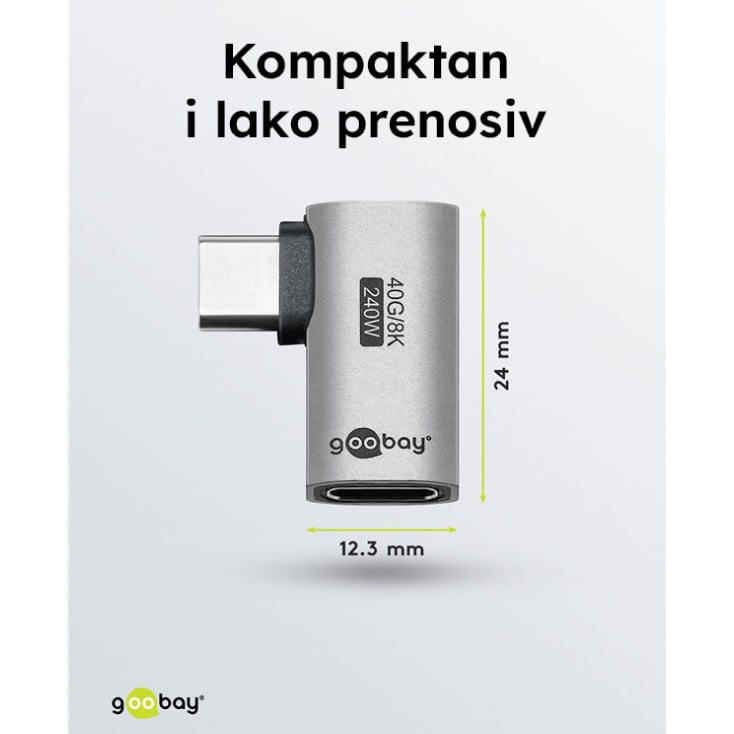 Ugaoni USB-C adapter - Slika 3