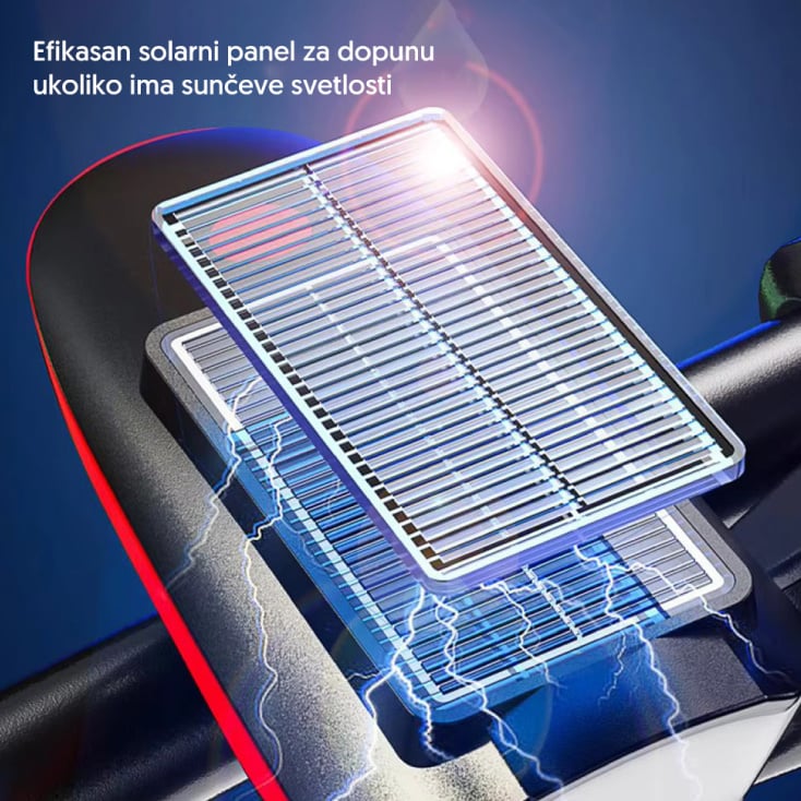 Punjiva LED lampa za bicikl sa sirenom - Slika 4