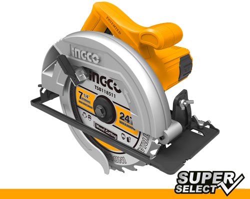 Ručni cirkular CS18538 – 1400W snaga, prečnik testere 185 mm, dubina sečenja 65/45 mm, idealan za precizno sečenje drveta.