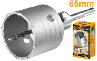 Ingco HCB0651 kruna za beton 65mm sa 8 TCT oštrica, adapterom i pilot burgijom omogućava snažno i precizno bušenje betona, cigle i zidnih površina.