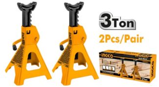 Set podupirača za auto INGCO HJS0301 3T nudi visinu 285–425 mm, široko sedlo i stabilnu konstrukciju idealnu za servise, garaže i bezbedno podupiranje vozila.
