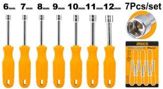 INGCO HKNSD0701 set šrafcigera za maticu 7/1 (6–12 mm) sa ergonomskim ručkama i dužinom 185 mm idealan je za mehaničke i servisne poslove.