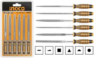 Ingco HKTF63 set turpija 6/1 dužine 140mm sa više oblika, ergonomskim ručkama i kvalitetnom čeličnom izradom idealan je za preciznu obradu materijala.