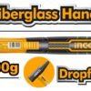 INGCO HMH8180500 mašinski čekić 500 g sa kovanom glavom od 45# čelika i fiberglas ručkom nudi snagu, preciznost i dugotrajnost za profesionalne radove.