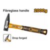 INGCO HMH822000 mašinski čekić 2000 g – kovana glava, fiberglas drška, robustan alat za profesionalne i građevinske zadatke.