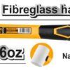 INGCO HRUH8316 gumeni čekić 450 g od mekane prirodne gume i fiberglass drške pruža precizne, nežne udarce bez oštećenja — idealan za montažu i stolarske radove.
