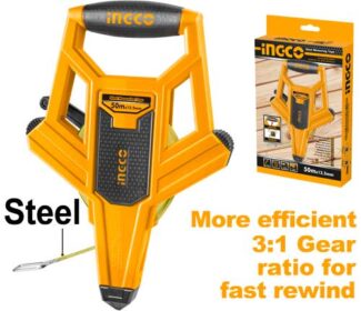 Ingco HSMT8550 merna traka 50m x 12,5mm sa 3:1 odnosom uvlačenja, gumiranim kućištem i preciznom podelom nudi brzo, pouzdano i profesionalno merenje.