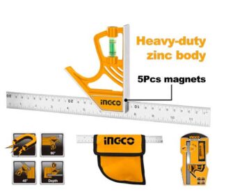 INGCO HSR530255 ugaonik sa magnetom 300 × 25 mm sa nerđajućim mernim delom i magnetnim zaključavanjem nudi precizno i stabilno merenje za profesionalne radove.