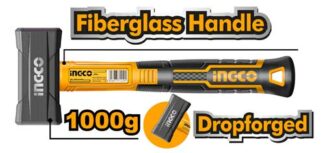 INGCO HSTH81802 industrial macola 1 kg sa kovanom glavom 45# čelika i fiberglas ručkom pruža snagu, stabilnost i dugotrajnost za profesionalne radove.