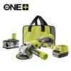 Set aku. ugaona brusilica (115mm) + punjač+ baterija 4Ah (18V ONE+™) - RYOBI R18AG-140S